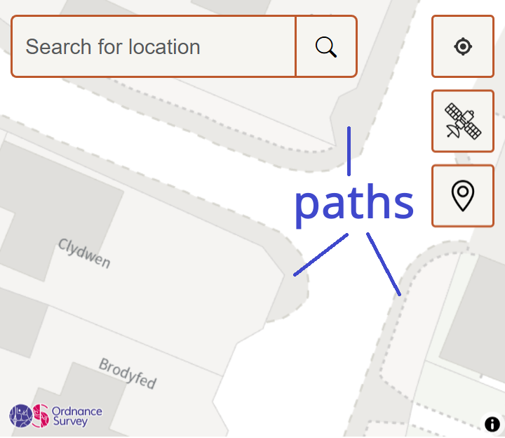 Map view zoomed in