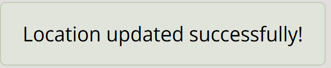 Reprt Updated Successfully Message
