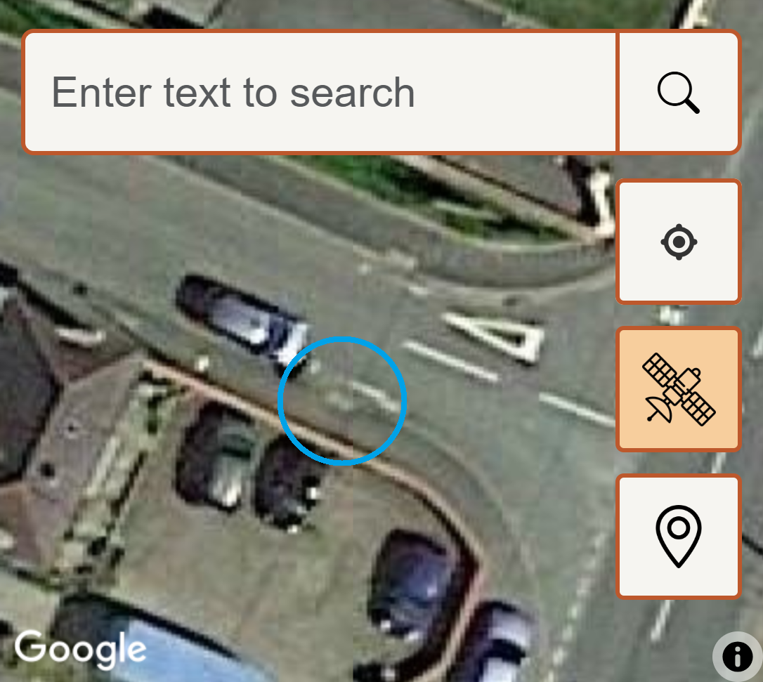 Satellite view zoomed in